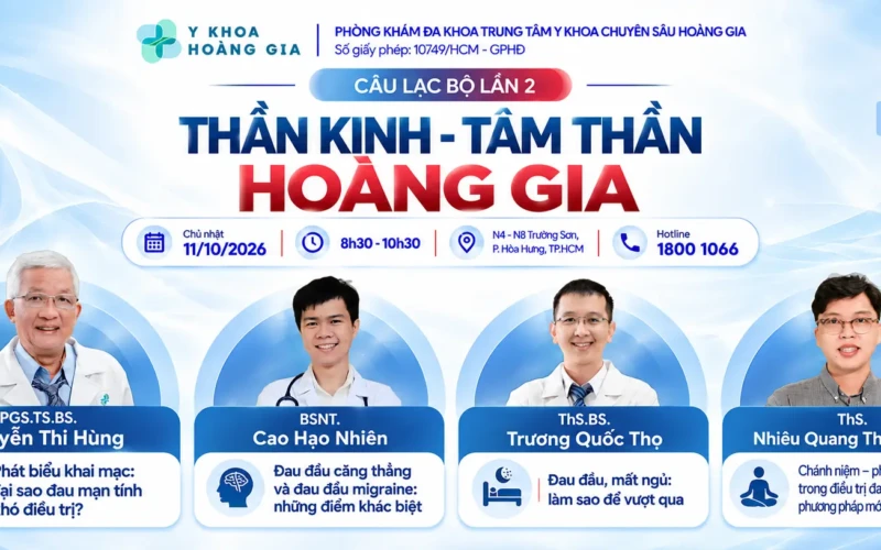 Câu lạc bộ Thần kinh – Tâm thần Hoàng Gia Lần 2: Đau đầu, đau mạn tính và mất ngủ