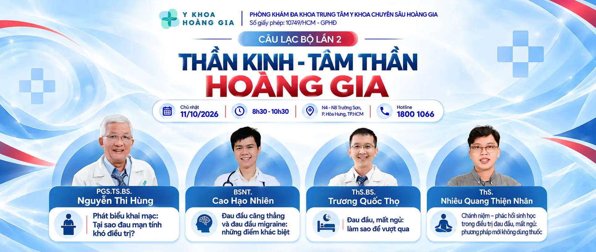 Tổ chức câu lạc bộ thần kinh - đau lần 2 với danh sách bác sĩ