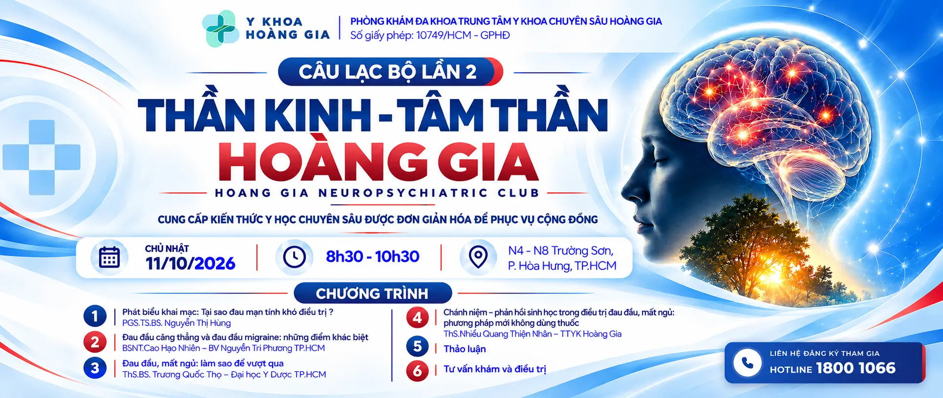 Tổ chức câu lạc bộ lần 2 về thần kinh - tâm thần tại Phòng khám Hoàng Gia